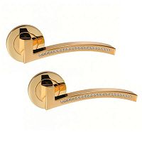 Ручки на розеті ORO/ORO Azore (16E) GP золото/swarovski